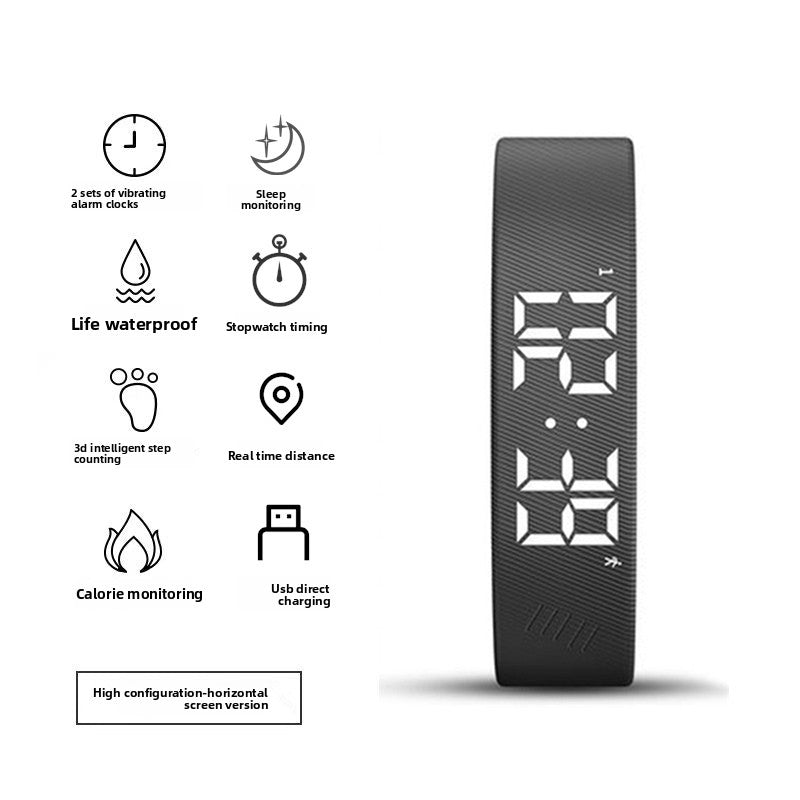 Digital Sports Watch with Silent Alarm